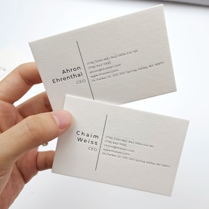 Biglietto da visita con stampa tipografica in rilievo con nome personalizzato riciclato di lusso carta bianca grazie alla visita - Product Image 5