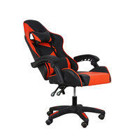 Chaise de jeu pivotante en métal Dilibee G8001FE Zero Gravity Cyber Cafe avec repose-pieds en cuir PU doré pour PC