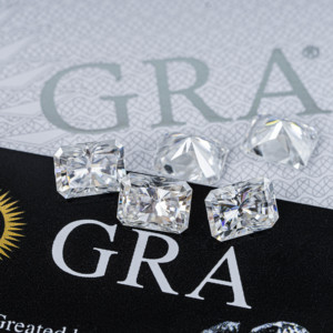 Fournisseur <span class=keywords><strong>de</strong></span> pierres brutes <span class=keywords><strong>de</strong></span> moissanite GRA, taille radiant, 8 carats, 10x12mm, blanc DEF/GH, clarté VVS, taille brillant, pierres en vrac - Product Image 2