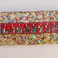 Maßgefertigtes Luxus-Mahjong-Set mit 160 Spielsteinen, 2-lagige gravierte Acryl-Spielsteine für Familienfeiern