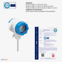Transmitter Suhu Digital Hangjia Akurasi Tinggi Layar LCD Probe Baja Tahan Karat Penggunaan Industri -40~1500 IP65 OEM ODM