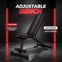 Banc de musculation réglable pour la poitrine et les épaules avec 7 niveaux d'inclinaison, banc compact pliable pour l'entraînement à domicile