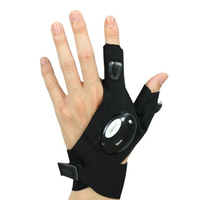 Gants de sécurité légers et imperméables sans doigts, coupe-vent, avec lampe LED intégrée, pour activités de plein air et pêche