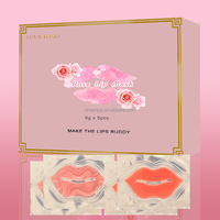 Masker bibir hidrogel mawar kustom pabrik masker bibir perawatan kecantikan & kulit pribadi Korea warna-warni sangat menenangkan pelembab