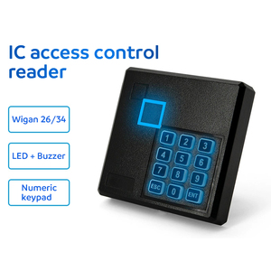 Lector de Tarjetas RFID ABS con Teclado Wiegand 26/34 13.56MHz, Lector de Tarjetas de Control de Acceso RFID Inteligente - Product Image 4