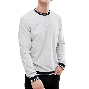 Nuevo estilo barato personalizado diseño liso tinte tela sudadera cuello redondo algodón polar para la venta sudaderas - Product Image 1