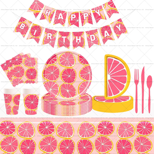 Damai Party Tableware Set Disposable <b>Paper</b> Plates Cups Napkins Birthday Party Supplies Decoration Kit - Product Image 2