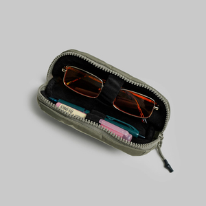 Yellow Grid Eyeglasses Case Travel <b>Glasses</b> Pouch Zipper Eyewear Storage Bag - Product Image 3