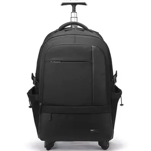 Aoking多功能19.7英寸防水商务旅行滚动轮式背包，带笔记本电脑隔层