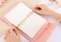 Vente en gros Carnet de notes en cuir personnalisé avec stylo Journal à couverture rigide Carnet de notes en cuir PU de luxe Papeterie Journal planificateur avec logo personnalisé