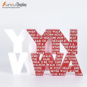 Werkseitig Custom Solid Laser gravur Brand Logo Acryl Display Block