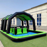 Bar flottant gonflable pour piscine avec canapé, tente gonflable, sièges pour adultes, bar gonflable pour piscine, bar gonflable pour fête dans la cour