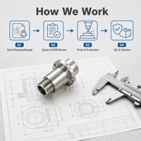 Composants métalliques de précision en aluminium et acier inoxydable usinés CNC, sur mesure pour l'industrie, usinage CNC de précision OEM
