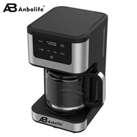 Cafetera Eléctrica Programable Anbolife de 14 Tazas con Función de Calentamiento de 24 Horas, 2 Ajustes de Intensidad de Preparación, Cafetera Compacta
