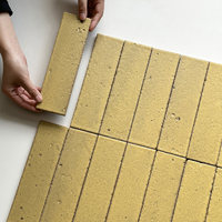 Carreaux de sol en céramique émaillée rectangulaires jaunes mats faits à la main de style vintage pour hôtels, restaurants, cuisines, salles de bain, design de carreaux muraux