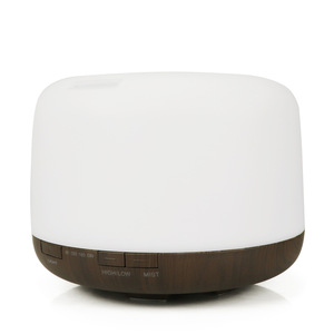 Diffuseur d'arômes à grain de bois 500 ml, humidificateur ultrasonique avec lumière LED pour la maison et le bureau - Product Image 1