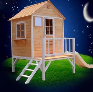 Özelleştirmek Playhouse Diy ahşap komple kolay montaj bahçe çocuk Playhouse ahşap ev - Product Image 5