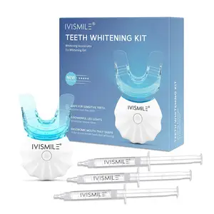 IVISMILE Powerful 5 LED Light No Sensitivity PAP Bleaching Gel Custom Teeth Whitening Kits