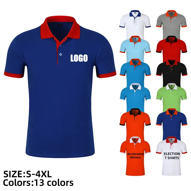 Herren Polo Shirts Verkaufs förderung Benutzer definiertes Logo Einfarbig Plain Blank Pique Polyester Stickerei Gewaschen T-Shirt Baumwolle T-Shirts