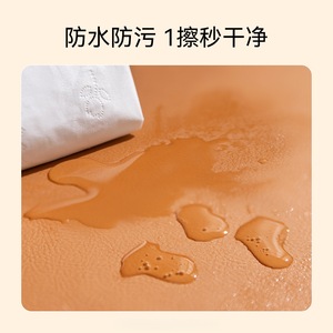 ที่นอนสัตว์เลี้ยงทรงสี่เหลี่ยม ที่นอนสุนัขแบบเติมยางพารา สำหรับสุนัขขนาดเล็กถึงกลาง ใช้ได้ทุกฤดู สีน้ำตาลอ่อน สีขาว - Product Image 4