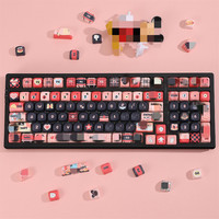 Cartoon Theme Keycaps M-OA/Cherry Profile PBT Dye Sublimation Keycaps 125 Keys for Mx Switch 61/68/104/108 Mechanical Keyboard