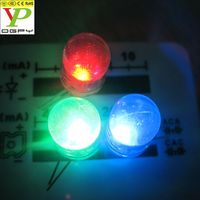Diodes électroluminescentes RGB DIP rondes de 10 mm avec lentille transparente et lentille diffuse laiteuse, cathode commune, 250 pièces par sac, fabriquées en Chine