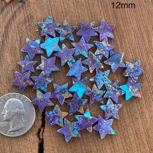Cabujón de Turquesa Mohave Púrpura de 12 mm con Forma de Estrella, Gema Suelta del Suroeste, Perfectamente Calibrado - Product Image 3
