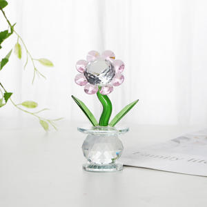 Figurine boule de cristal, ornement de table, fleur décorative, objet de collection, art populaire écologique, décoration intérieure, cadeaux souvenirs - Product Image 4