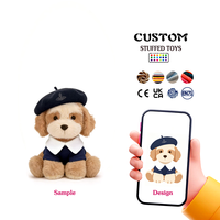 Boneka Anjing Cokelat Berkualitas Tinggi yang Dapat Disesuaikan dengan Isian Kapas PP Bahan Ramah Lingkungan Kain Plush Lembut Ramah Kulit