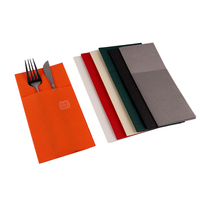 Serviettes de table en papier Airlaid personnalisées avec logo, 42x42cm, vente en gros |   Serviettes jetables épaisses et douces de couleur rouge pour restaurants et événements