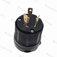 NEMA L6-30P 30 Amp 250 Volt Twist Lock Fiche mâle USA 3 pôles Mise à la terre de qualité industrielle Fiche de générateur électrique à 3 broches