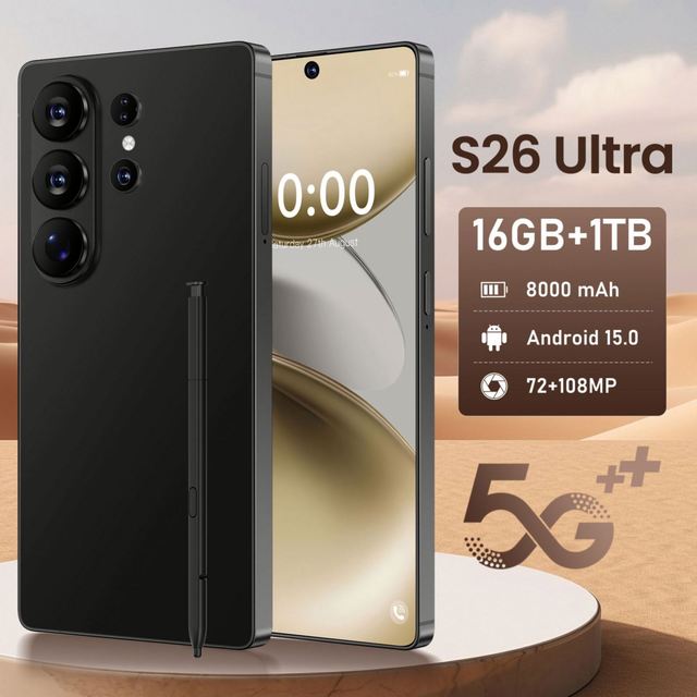 S26 Ultra 5G Android Smartphone 12GB RAM 512GB ROM 7.3 Inch HD Screen Dual SIM Unlocked Global Version Stylus LTE Connectivity