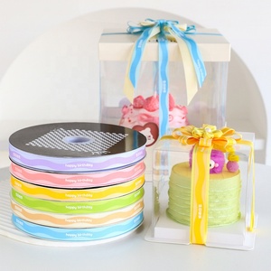 Ruban gros-grain personnalisé et coloré pour la décoration de boîtes à gâteaux d'<span class=keywords><strong>anniversaire</strong></span>, ruban de cerclage pour emballage - Product Image 1