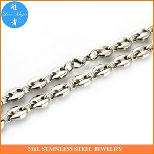 10.5mm uomini chicchi di caffè <span class=keywords><strong>Marina</strong></span> catena collana in acciaio inox - Product Image 4