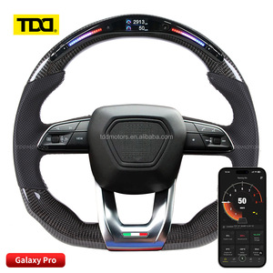 Volant sport en cuir suédé noir personnalisé TDD LED carbone pour Lamborghini Urus - Product Image 3