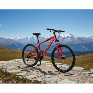 Vélo de montagne en gros d'usine avec suspension avant, freins à double disque, cadre en acier au carbone, vitesses variables, absorption des chocs tout-terrain - Product Image 1