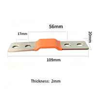 Barre omnibus flexible en cuivre pour batterie, 200A, pour énergies nouvelles, connecteur de batterie au lithium laminé, barre omnibus LiFePO4, taille personnalisée