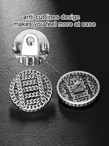 Cao cấp Kẽm hợp kim chuỗi Patterned kim loại nút thời trang Hàng may mặc Enhancer với độ bền và thẩm mỹ quyến rũ - Product Image 3