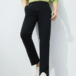 מכנסיים גברים חדשים אופנתיים בגזרה ישרה, מותן בינוני עם גומי, אפשרות להדפסת לוגו, מכנסיים נוחים וגמישים - Product Image 2