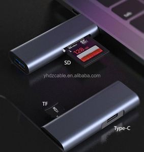Portable USB-C Extender USB 3.0 Hub <b>SD</b>/TF Mini Multi Functional Aluminum Alloy <b>Card</b> <b>Reader</b> Docking Station - Product Image 4