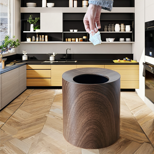 Bc Thùng đựng rác bằng gỗ phong cách Bắc Âu sang trọng Thùng đựng rác tự nhiên cho gia đình văn phòng nhà bếp phòng tắm nhà bếp - Product Image 2