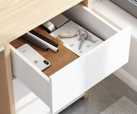 Bureau en forme de L avec étagères, table d'écriture avec tiroir, bureau d'ordinateur en bois, le plus populaire pour le bureau à domicile