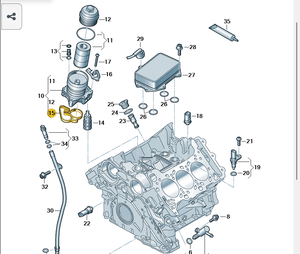 Junta de carcasa de filtro de aceite de motor 06M115441E 06M115441G para Audi A4 <span class=keywords><strong>A5</strong></span> A6 A7 A8 Q5 Q7 Q8 RS4 RS5 RS6 RS7 RSQ8 TOUA - Product Image 6
