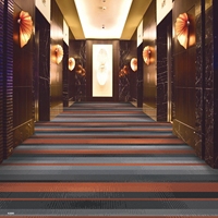 Alfombra de Lujo para Vestíbulo de Hotel, Jacquard Personalizado, 80% Lana, 20% Nailon, Pelo Alto, de Pared a Pared, para Pasillos y Escaleras de Lujo