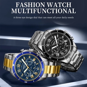Reloj de Lujo NIBOSI para Hombre, Reloj Deportivo de Cuarzo, Resistente al Agua, Luminoso, Cronógrafo de Acero Inoxidable, Reloj Masculino - Product Image 4