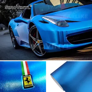 SINOVINYL haute extensible Chrome brossé Film véhicule corps autocollant décoration voiture autocollant Wrap Auto vinyle feuille