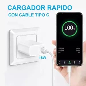 EGTMA Type-C Quick <b>Charger</b> Kit With 5V 2.1A USB-C Cable And Wall-Mounted Cube <b>Adapter</b> For Mobile Phones, PD Fast Charging, Firep - Product Image 3