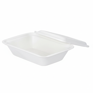 Contenitore Ecologico in Amido di Mais 26oz (750ml) con Coperchio, Biodegradabile, per Asporto, Contenitore per Alimenti Usa e Getta, Stile Casual - Product Image 1