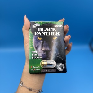 Factory Wholesale Black Panther Capsule Black Panther 500k Premium Herbal <b>Blend</b> Capsule Simple Daily Men Wellness Nutrition Aid - Product Image 1