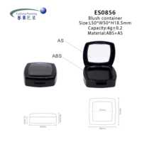 Boîtier carré 4G vide pour fard à joues, palette de fards à paupières, étui compact cosmétique en plastique avec fenêtre transparente pour poudre pressée